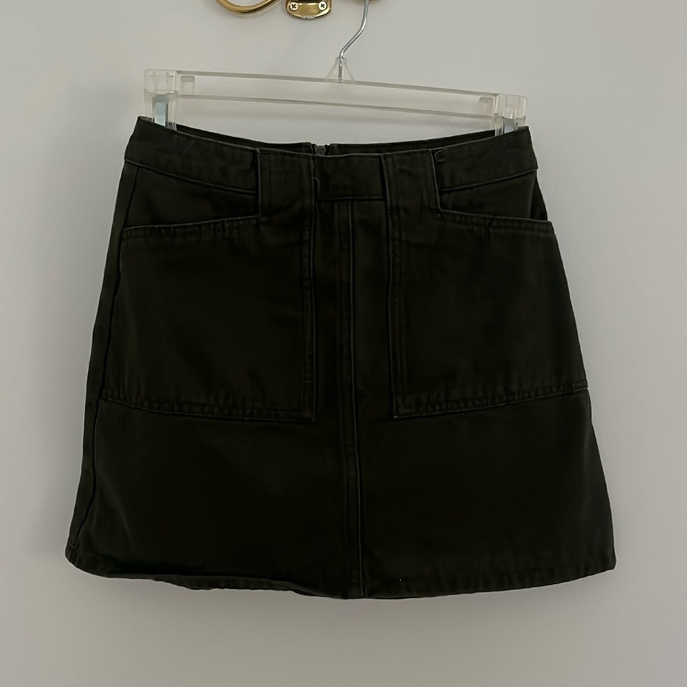 Urban Outfitters Green Denim Mini Skirt